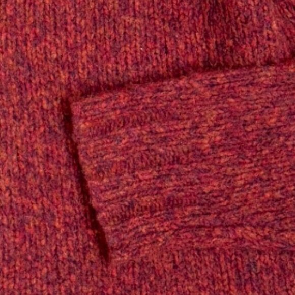 EILEEN FISHER Women's EUC Marled Turtleneck Wool Sweater Red | Size M - Picture 5 of 7